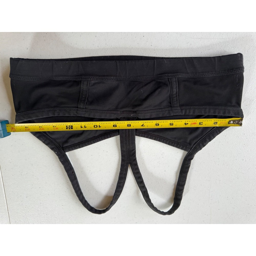 Lululemon Black White Striped Mesh Racerback Sports Bra‎ Womens Size 6 - Picture 4 of 5